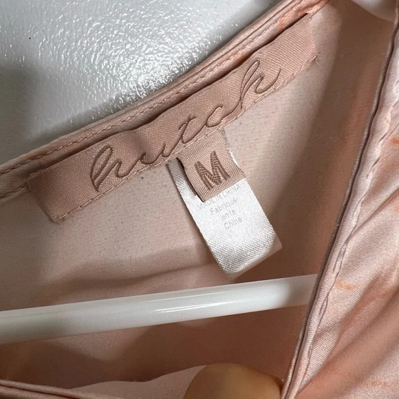 Hutch- Cropped Marble Blouse long sleeve - peach tie dye- Medium - Picture 5 of 8